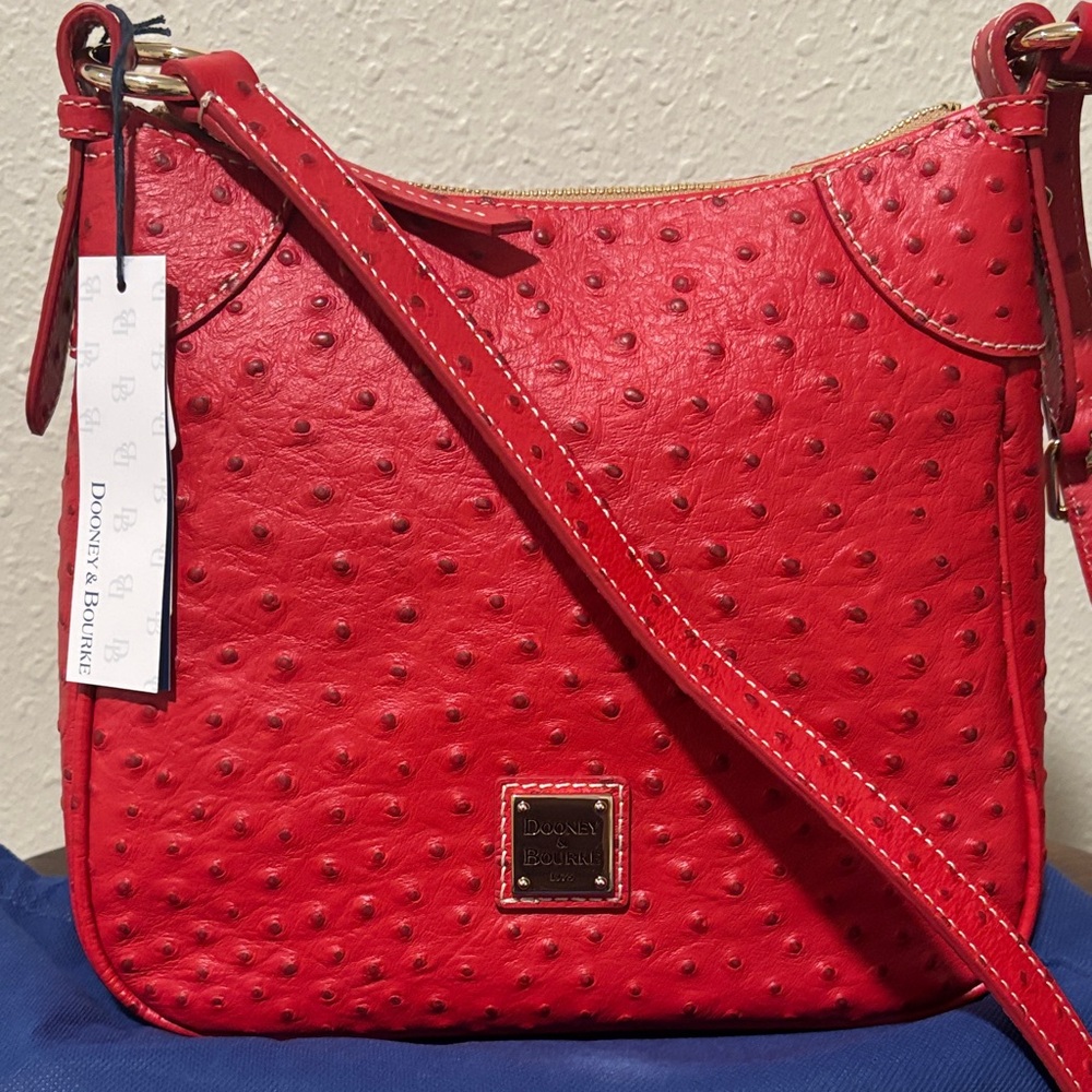 Dooney & Bourke Textured Red Crossbody Bag